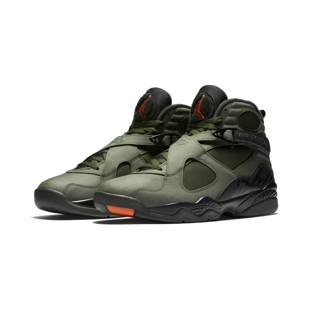 Jordan 8 Retro Take Flight “Undefeated” Sequoia/Black-Wolf Grey-Max Orange (305381-305)