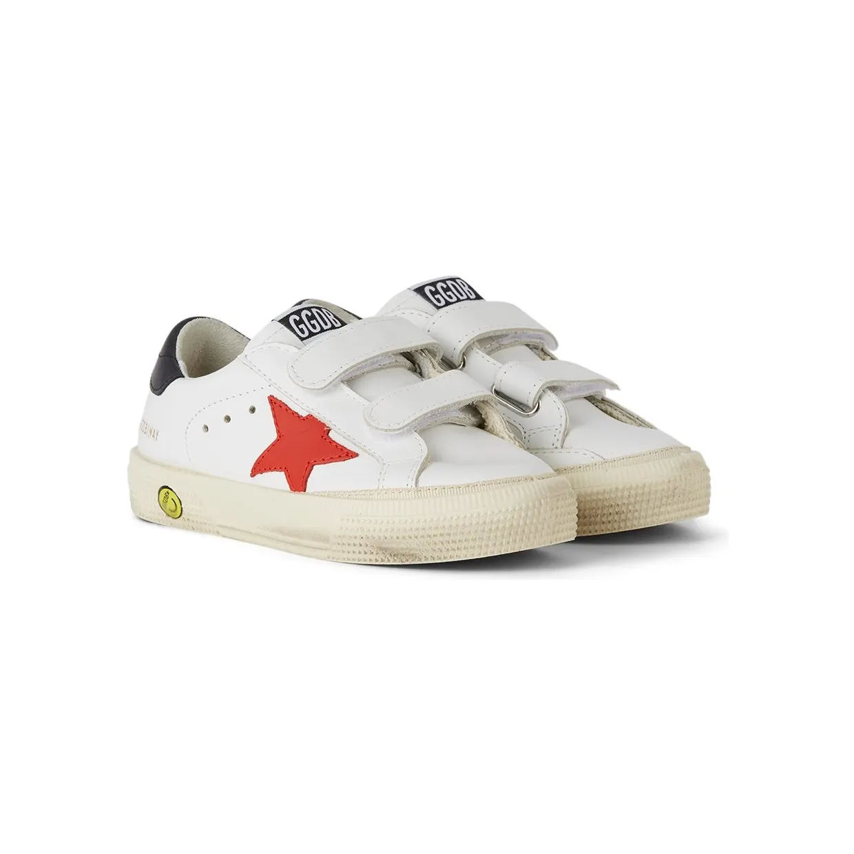 Golden Goose Baby White & Red May School Velcro Sneakers (GJF00198.F001997.10763) (4)