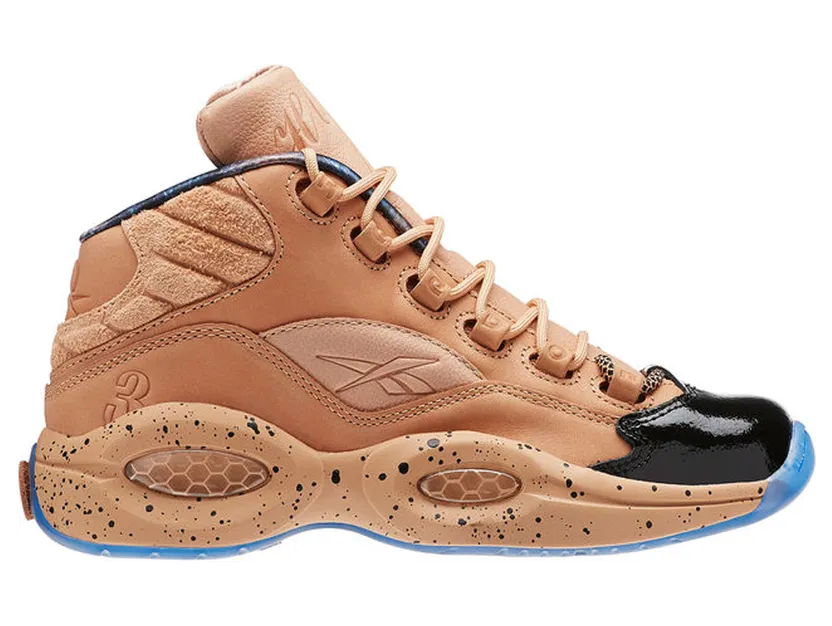 Reebok Question Mid Melody Ehsani (W) British Tan/Blue Ice (Other Brands Reebok)