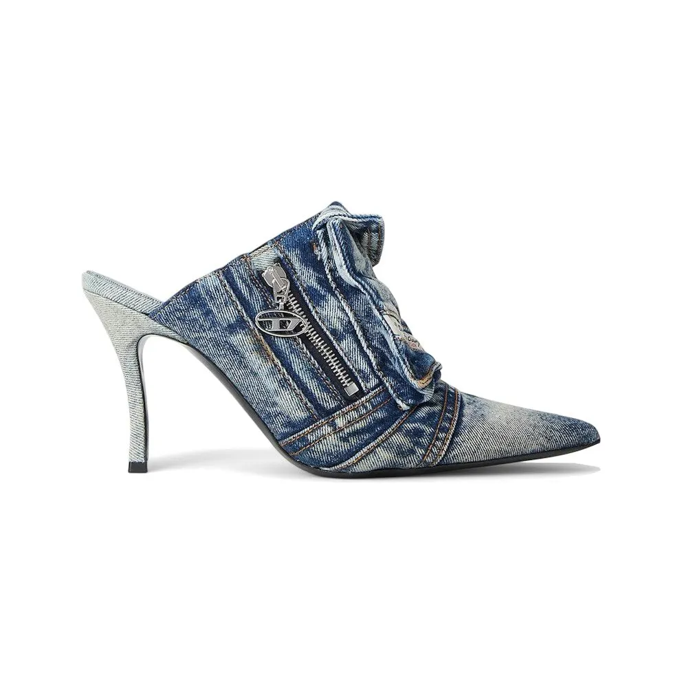Diesel D-Venus Pocket Mules Washed Denim (Y03124 P5499 H9749)