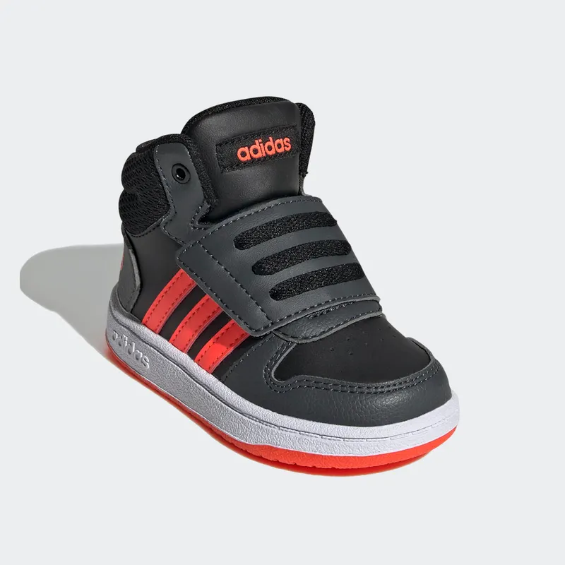 adidas Hoops 2.0 Mid Core Black / Solar Red / Grey Six (GZ7780)
