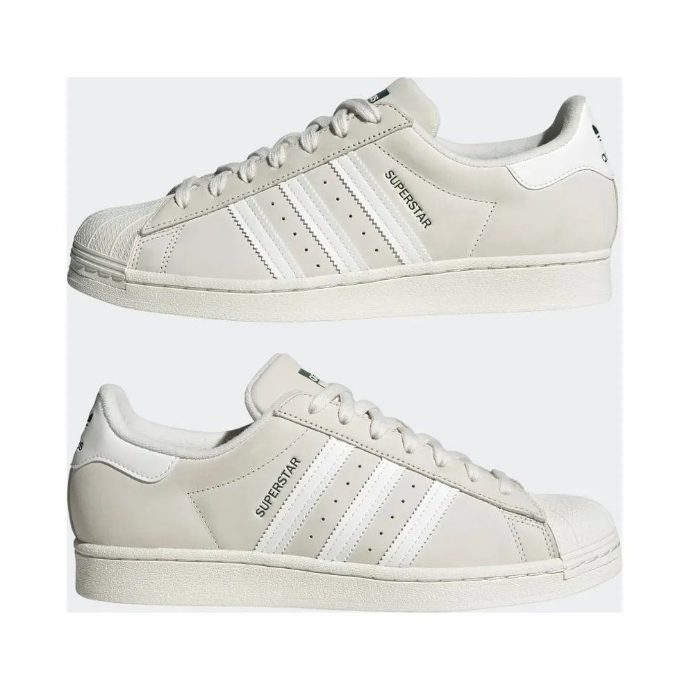 Adidas Superstar Off White / Off White / Dark Green (HQ8926)