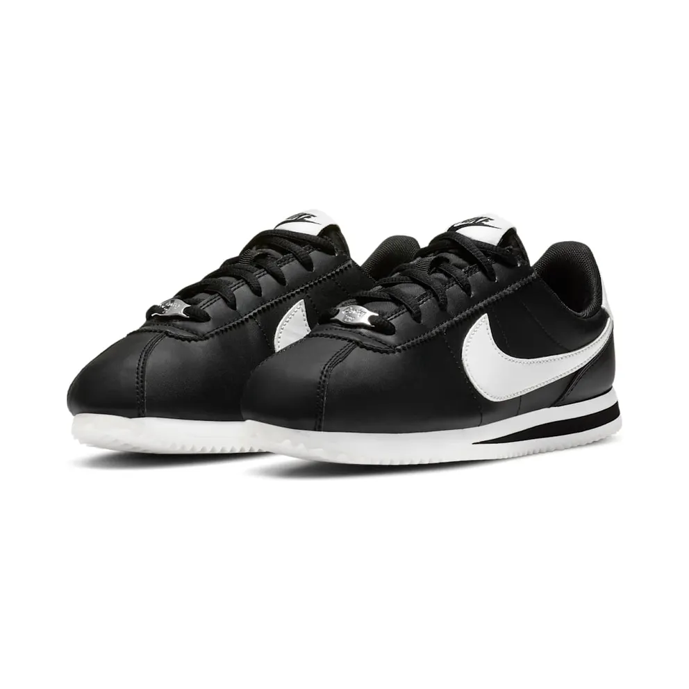 Nike Cortez Basic Leather Black White (GS) Black/White (904764-001)