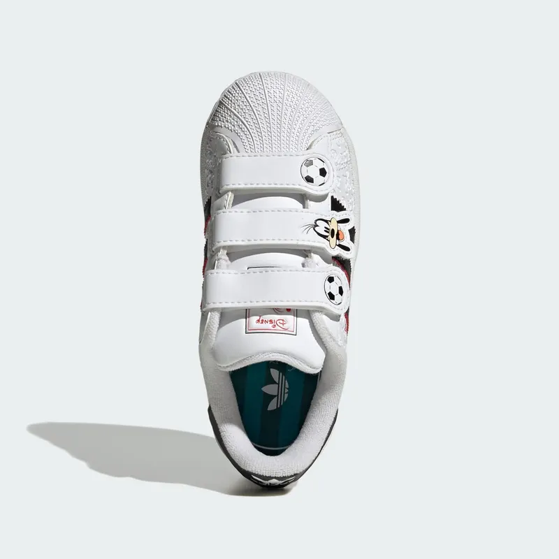 Adidas ADIDAS DISNEY SUPERSTAR II COMFORT CLOSURE Shoes Cloud White / Core Black / Red (IH4635)