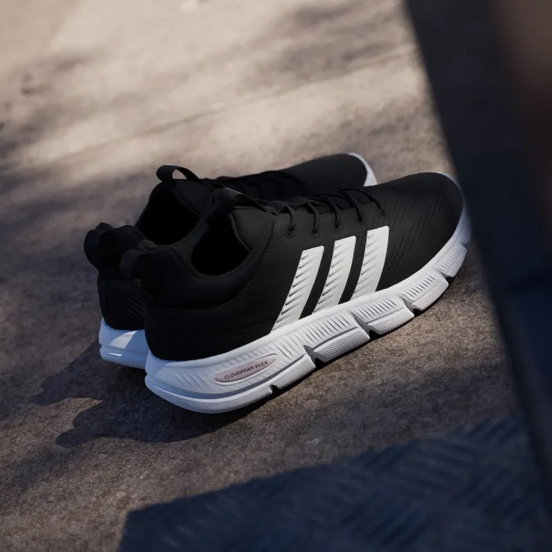 Adidas Cloudfoam Flex Elastic Laces Core Black / Zero Metalic / Almost Pink (HQ4929)
