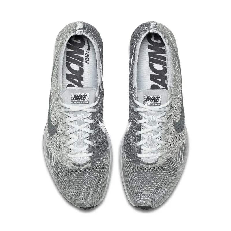 Nike Flyknit Racer Pure Platinum Pure Platinum/Cool Grey-White-Neutral Olive (862713-002)