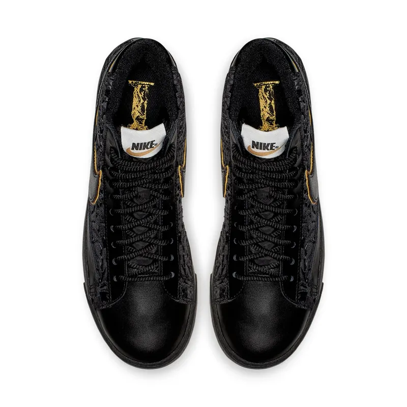 Nike Blazer Mid Velvet Black Metallic Gold (W) Black/Metallic Gold-Summit White-Black (AV8437-001)