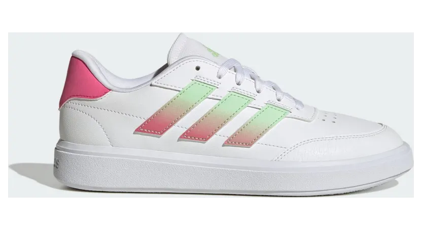 Adidas Courtblock Shoes Cloud White / Semi Green Spark / Pink Fusion (JQ8225)