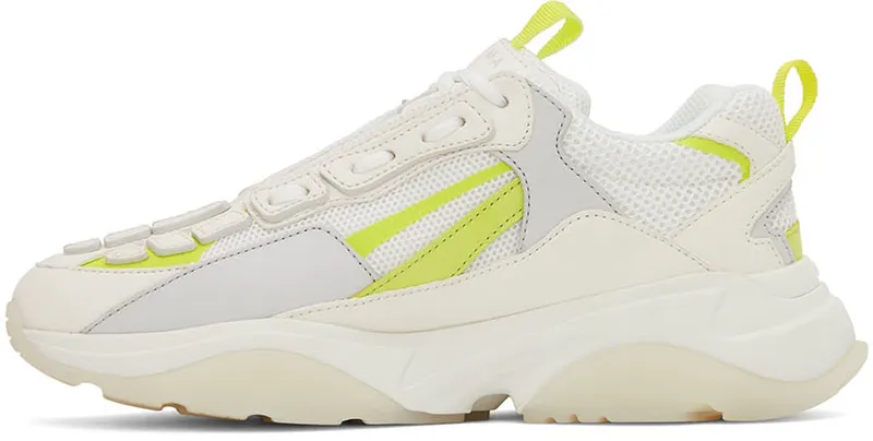 AMIRI White & Yellow Bone Runner Low-Top Sneakers (PF22MFS001-780)