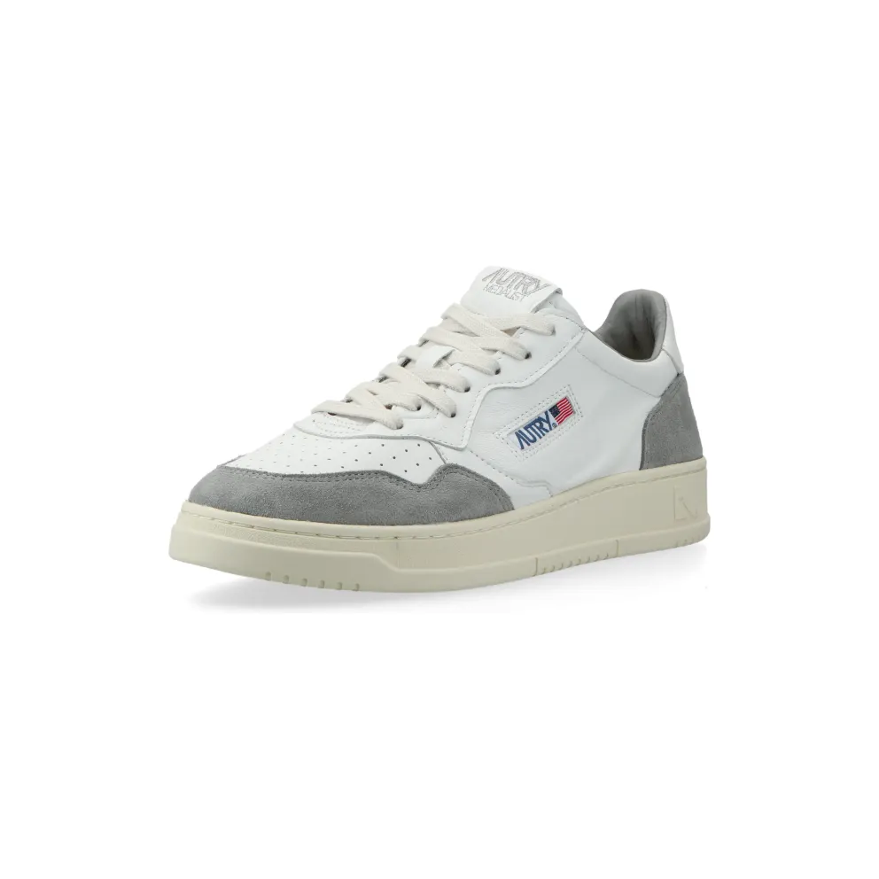 Autry Medalist Low W (goat / suede white / grey) – AULWGS37