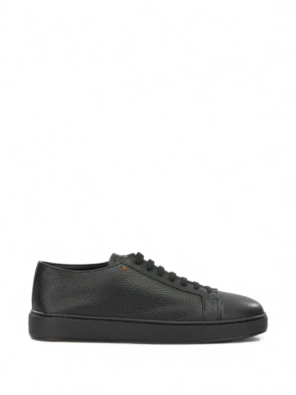 Santoni grained leather – Black (MBCD21571NEAKMMDN01)