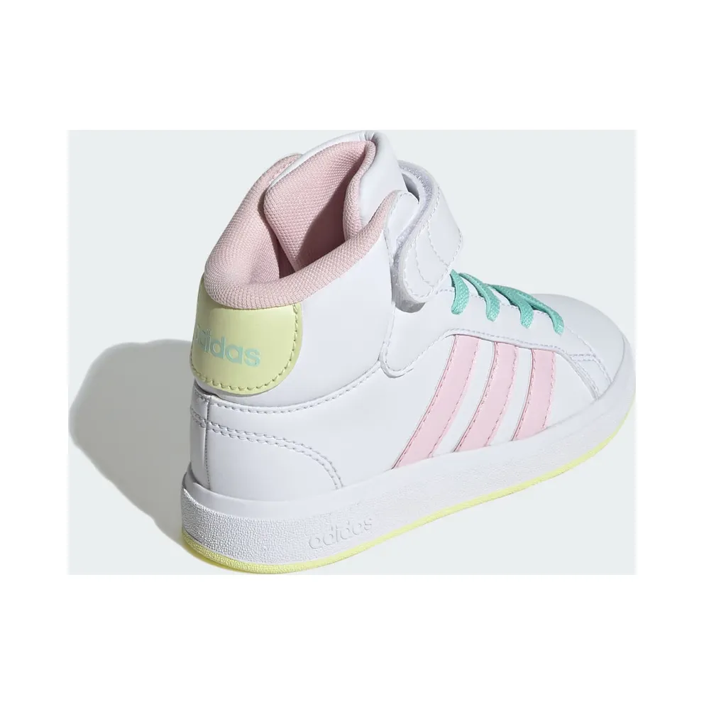 adidas Grand Court Mid Cloud White Clear Pink Ice Yellow (IE8705)
