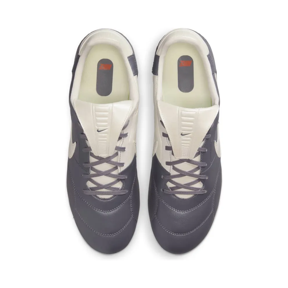 Nike Premier 3 Low FG “Light Graphite / Varsity Red / Metallic Summit White” (HM0265-003)