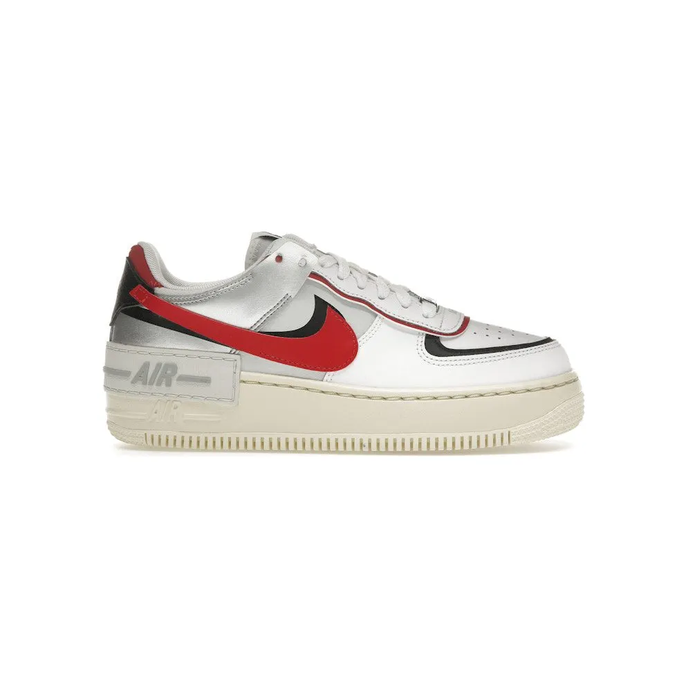 Nike Air Force 1 Low Shadow White Silver Gym Red (FN6335-100)
