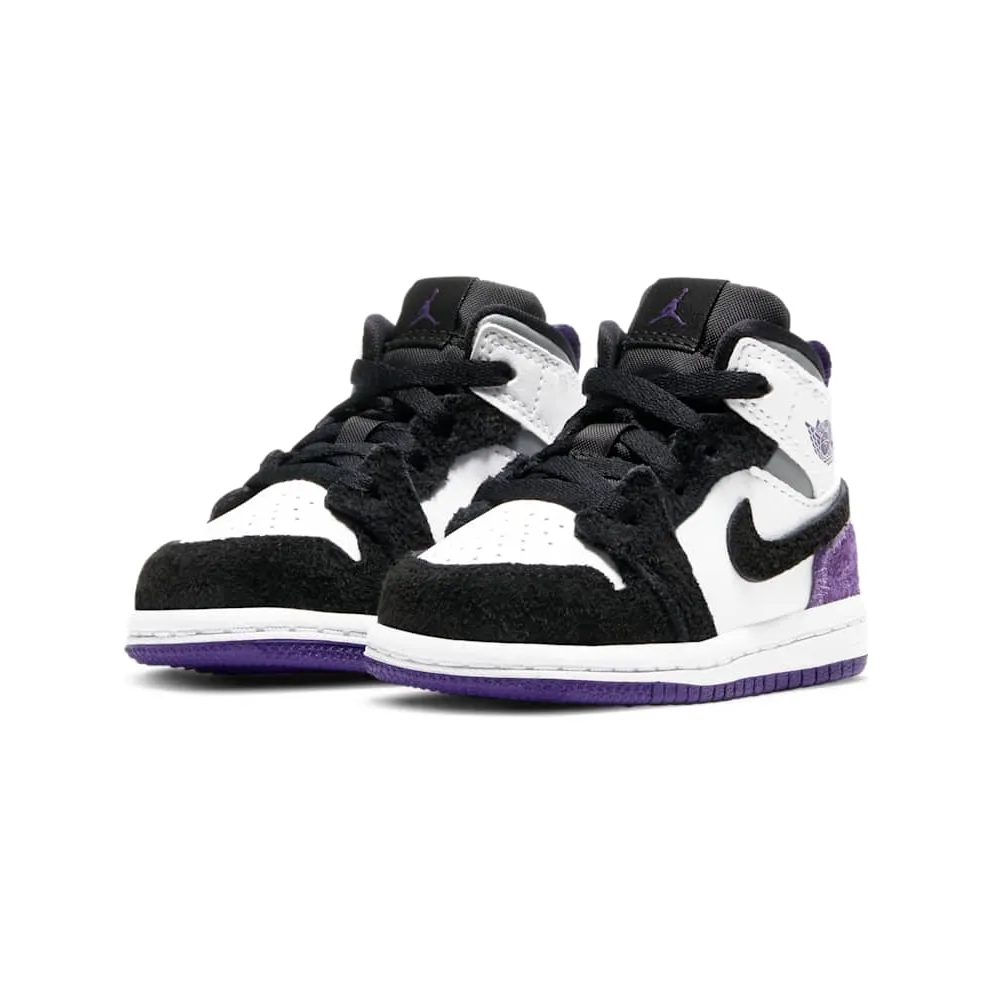 Jordan 1 Mid SE Purple (TD) White/Black-Light Solar Flare Heather-Varsity Purple (BQ6933-105)