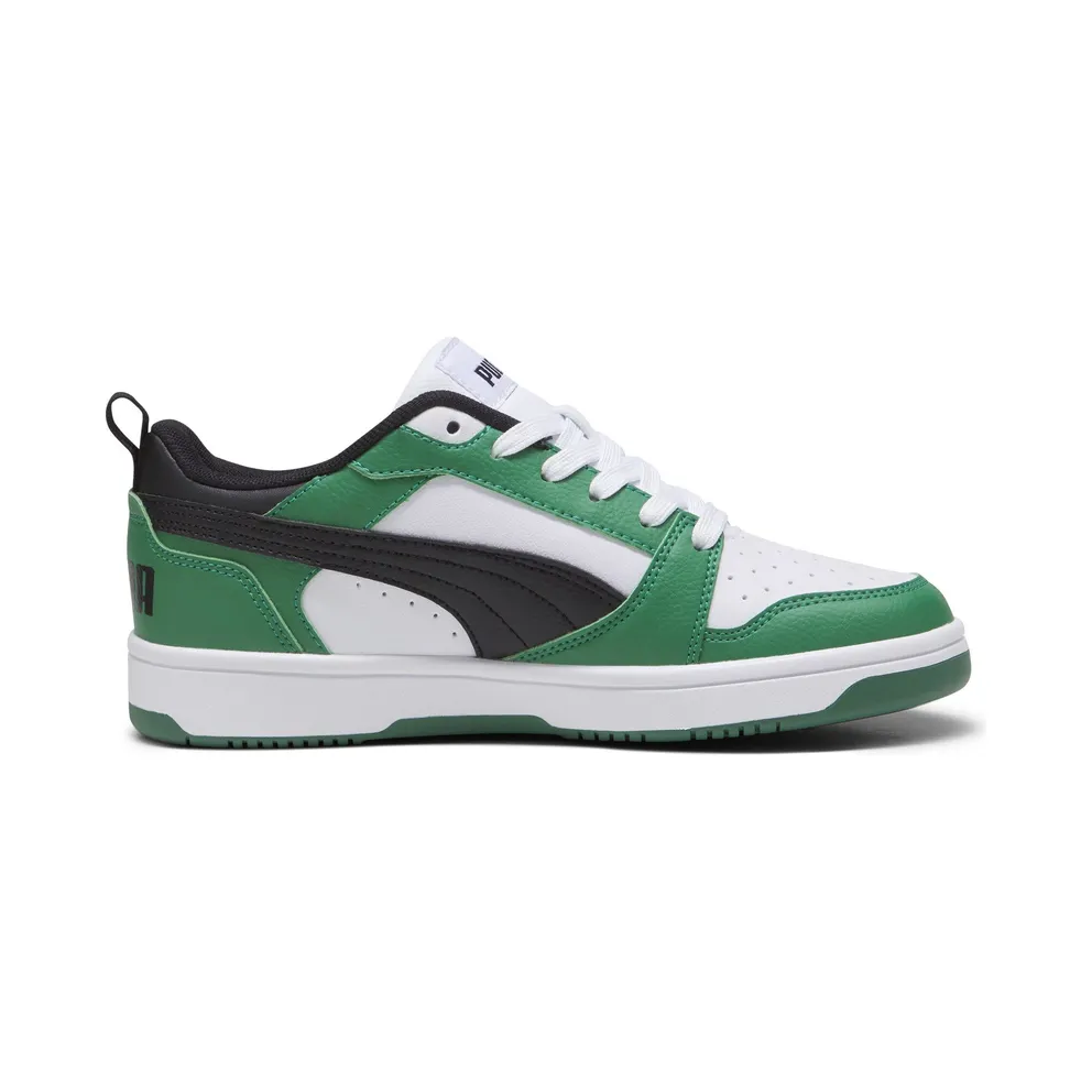 Puma Rebound V6 Lo “Puma White / Puma Black / Archive Green” (393833_05)