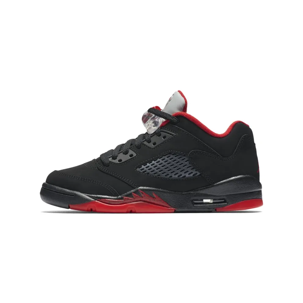 Jordan 5 Retro Low Alternate 90 (GS) Black/Gym Red/Metallic (314338-001)