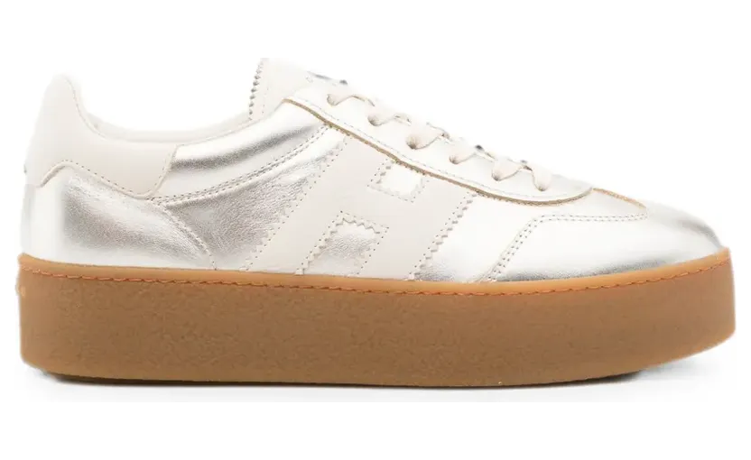 Hogan H698 Sneakers im Metallic-Look – Silber (HXW6980FB60VGQ)