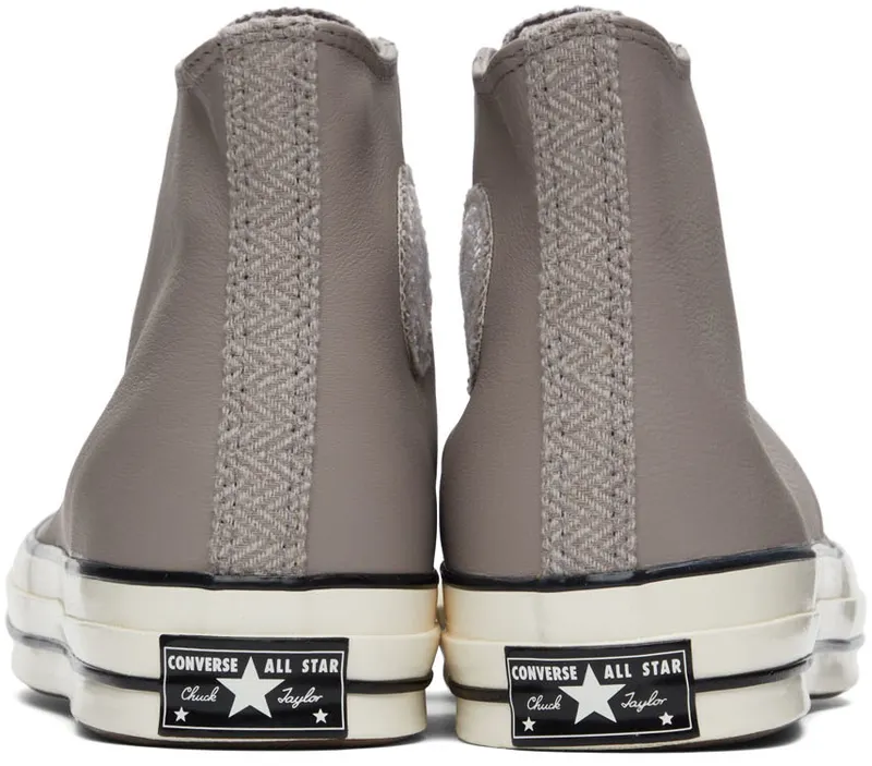Converse Gray Leather Chuck 70 Hi (173130C)