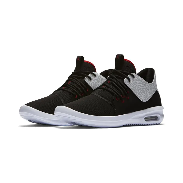 Jordan First Class Black Cement “Black / White / Matte Silver / Gym Red” (AJ7312-002)