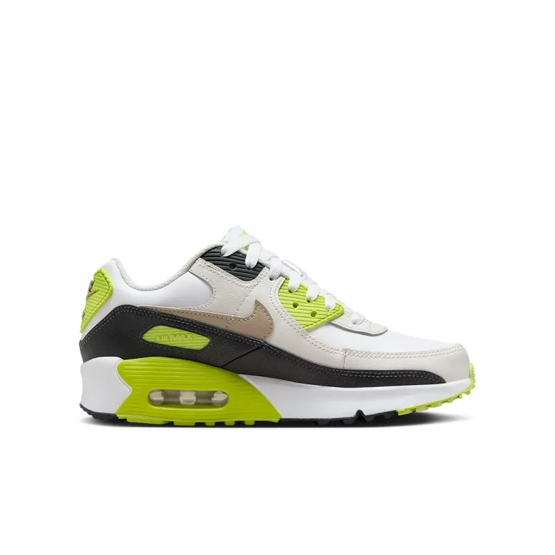 Nike Air Max 90 White Cyber Dark Smoke Grey Khaki (HF6358-103)
