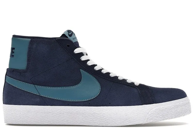Nike SB Zoom Blazer Mid Midnight Navy Noise Aqua (FD0731-400)