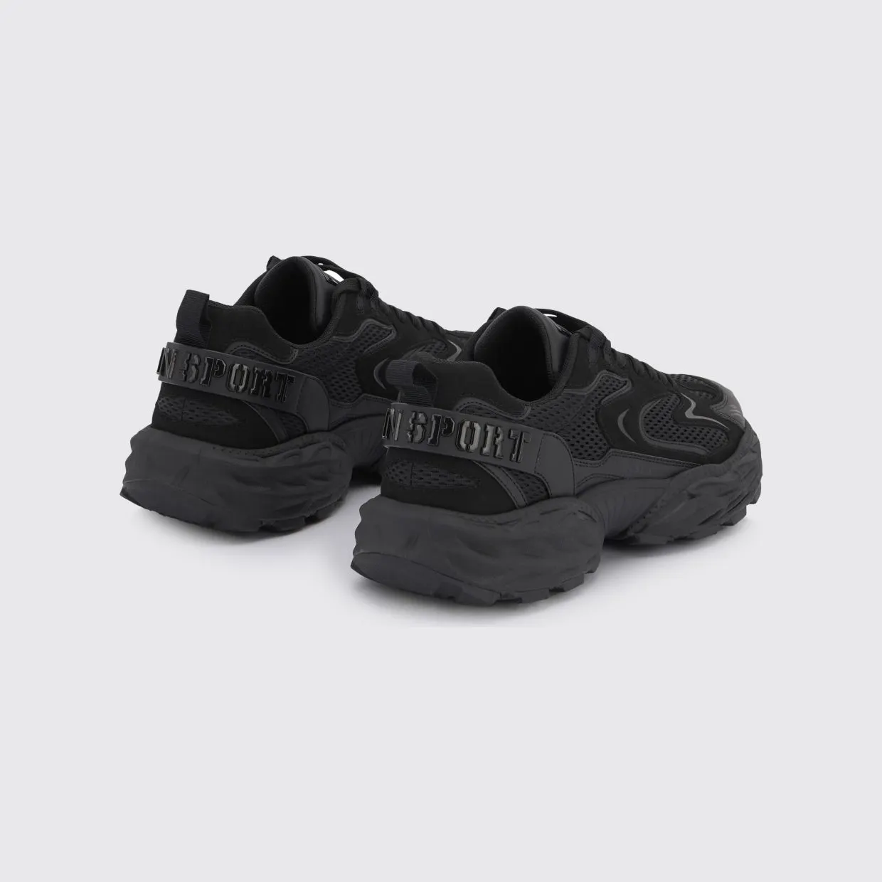 Plein Sport Pulse X Mesh and Leather Sneakers Black (SAFSUSC0931STE003N0202) (2)