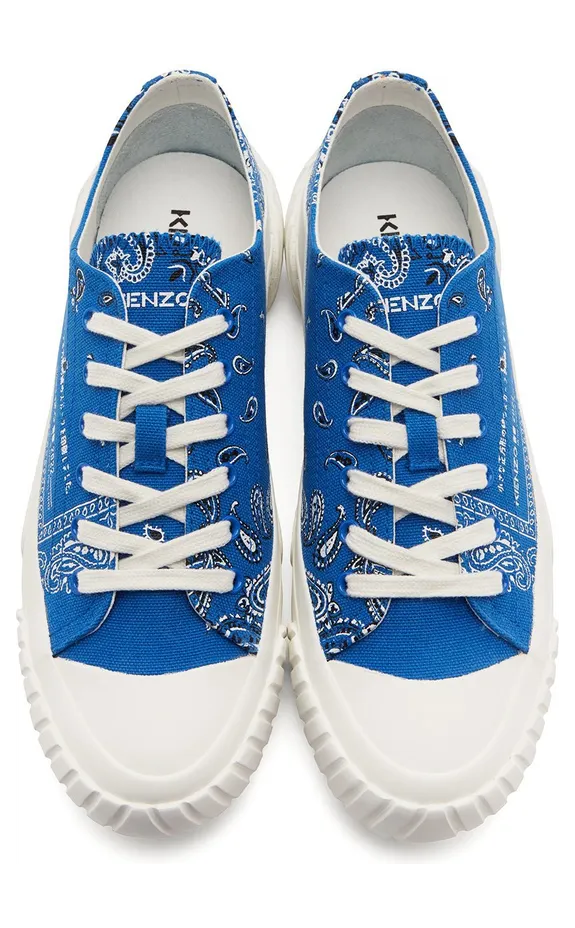 Kenzo Blue Tiger Crest Sneakers (FC55SN430F74) (5)