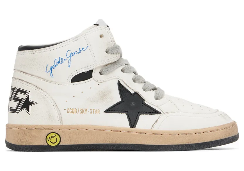 Golden Goose Kids White Sky Star Sneakers (GYF00230.F003325.10283)