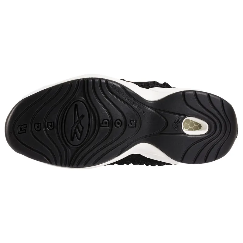 Reebok Question Mid Hall of Fame Black Braid Black/White (Other Brands Reebok)