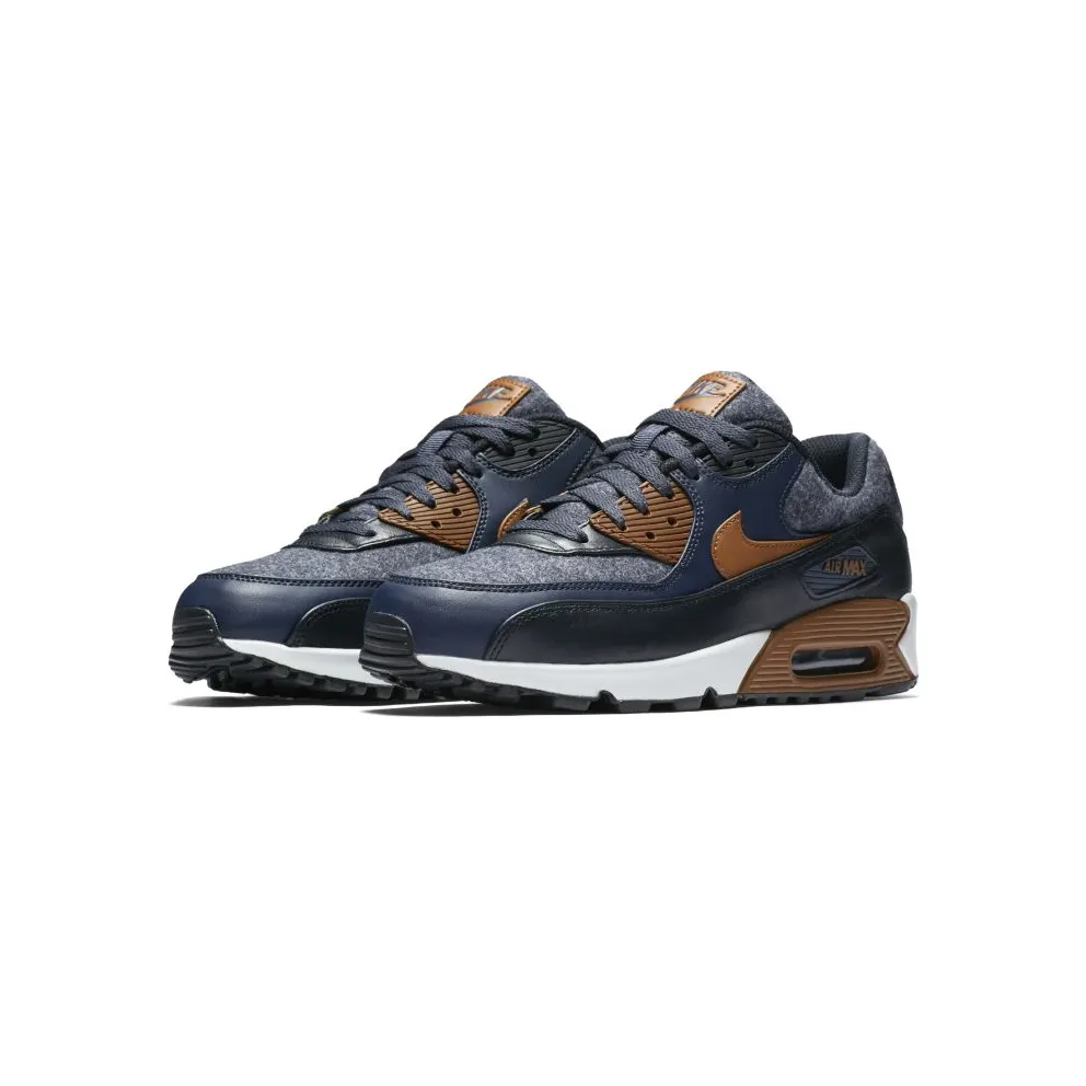 Nike Air Max 90 Wool Thunder Blue Thunder Blue/Ale Brown-Dark Obsidian (700155-404)