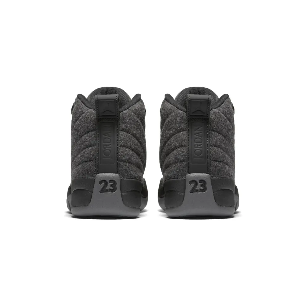 Jordan 12 Retro Wool (GS) Dark Grey/Metallic Silver-Black (852626-003)
