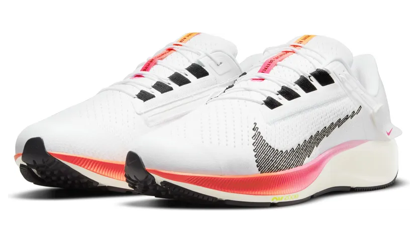 Nike Air Zoom Pegasus 38 FlyEase Eenvoudig aan en uit te trekken (extra breed) Wit (DJ5408-100)