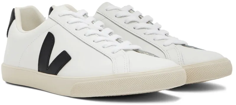 Veja White & Black Esplar Sneakers (EO0200005)