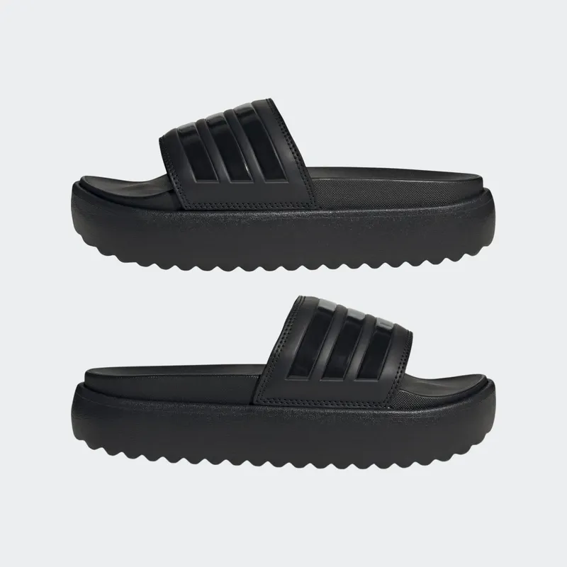 Adidas Adilette Platform Slides Core Black / Core Black / Core Black (HQ6179)