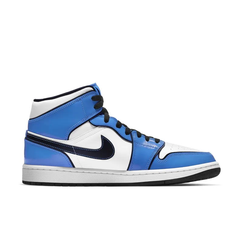 Jordan 1 Mid Signal Blue White/Signal Blue-Black (DD6834-402)