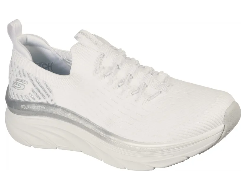 Skechers Relaxed Fit: D’Lux Walker Let it Glow “White / Silver (149366 Wsl)” (149366WSL)