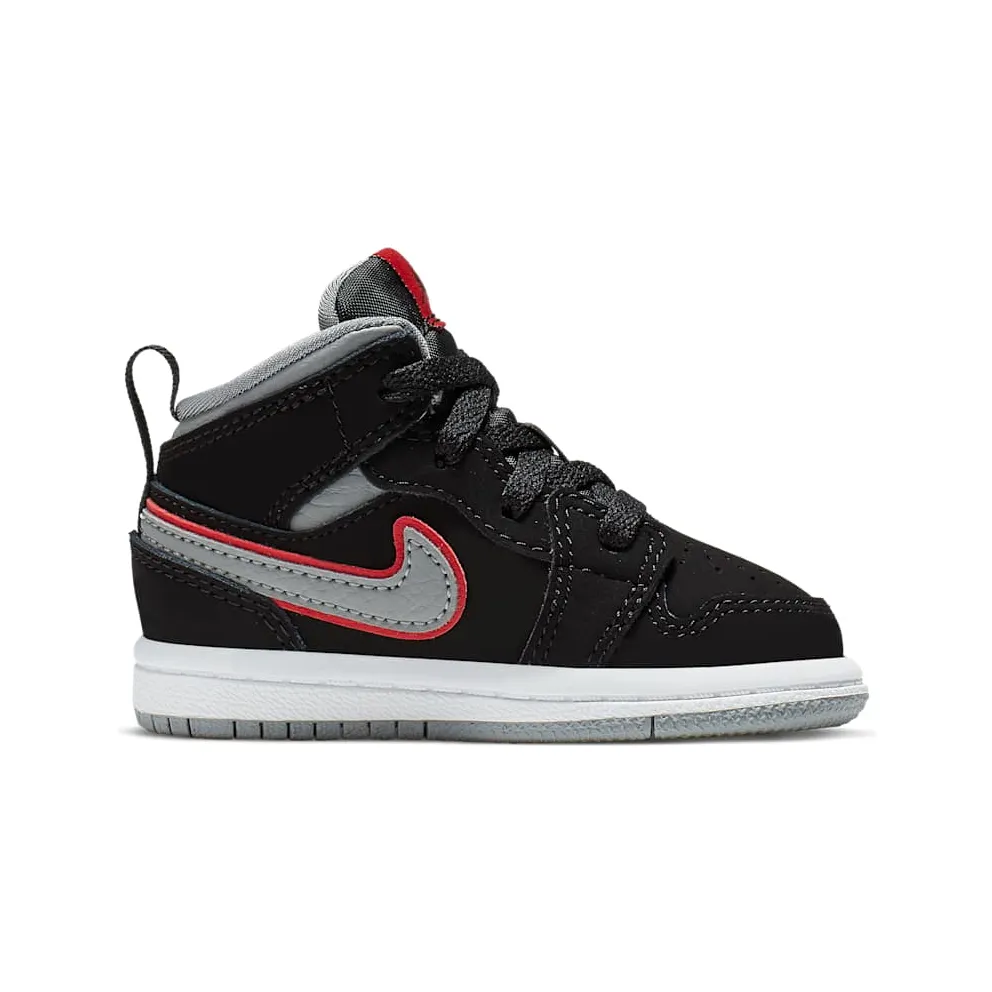 Jordan 1 Mid Black Particle Grey Gym Red (TD) Black/Particle Grey-White-Gym Red (640735-060)