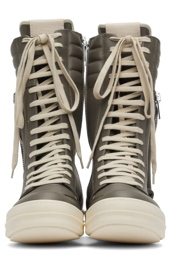 Rick Owens Off-White Cargobasket Sneakers (RU01B1899 LPO) (2)