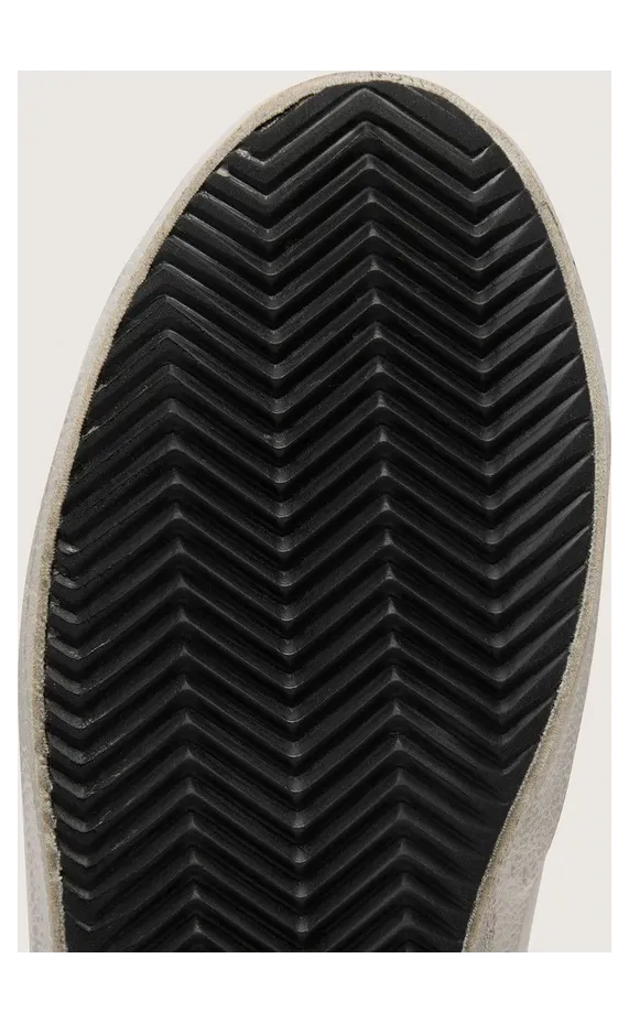 Golden Goose Super-Star With White Suede Star And Black Croc-Print Leather Heel Tab (GWF00101.F002365.10283) (5)