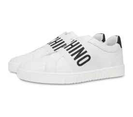 Moschino Slip Sneakers Aus Kalbsleder Mit Logo (POLMB15032G1AGA110A)