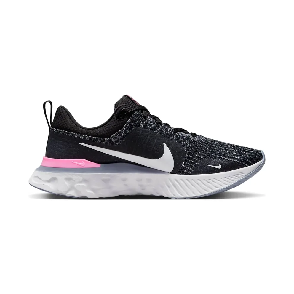 Nike React Infinity Run Black Football Grey Pink (DZ3014-001)