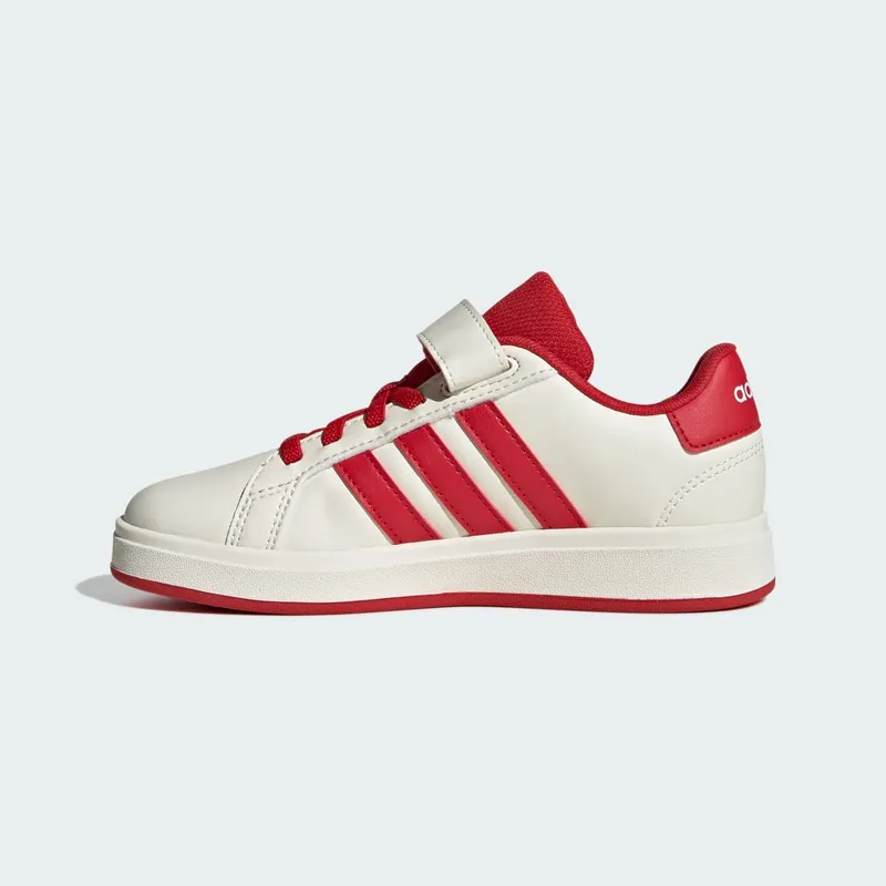 Adidas Grand Court 2.0 Kids Off White / Collegiate Red / Core Black (JQ8003)