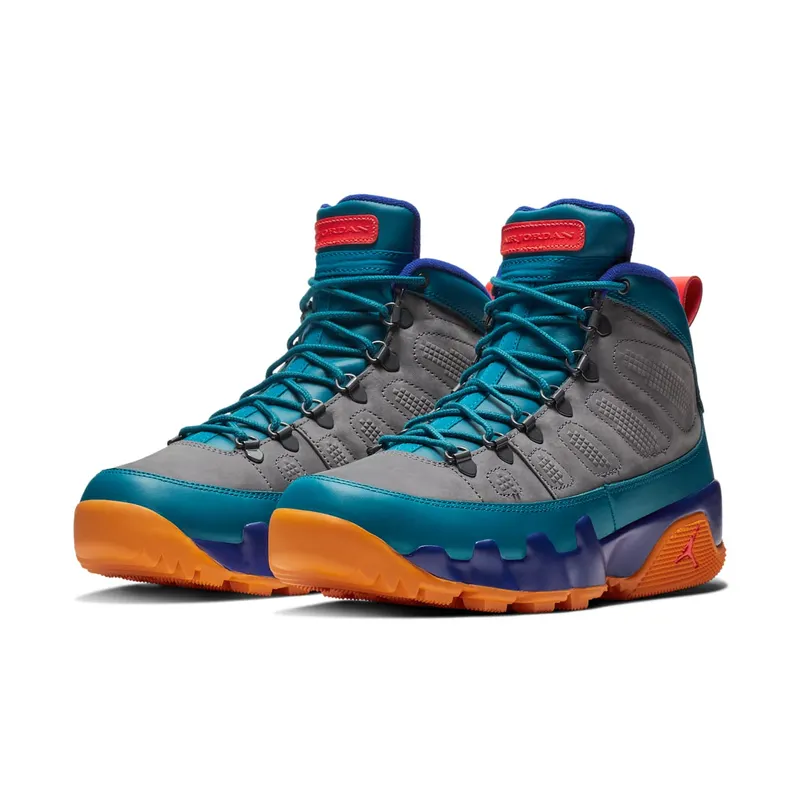 Jordan 9 Retro Boot Green Abyss Green Abyss/Dark Grey-Concord-Bright Crimson (AR4491-300)