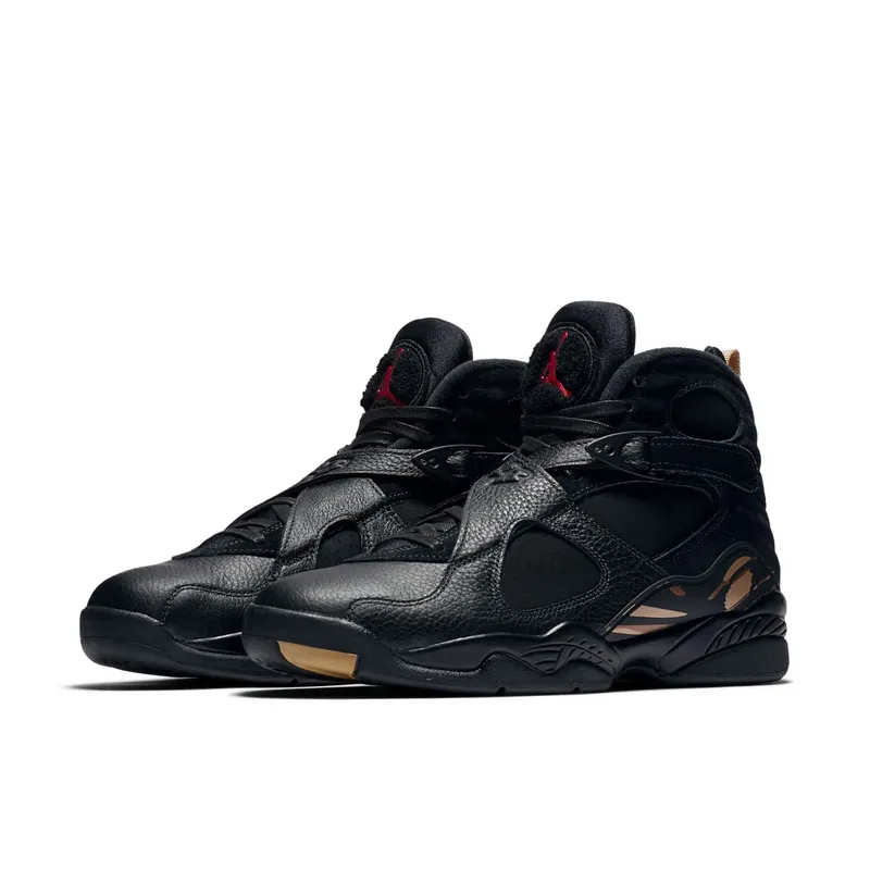 Jordan 8 Retro OVO Black Black/Blur-Metallic Gold-Varsity Red (AA1239-045)