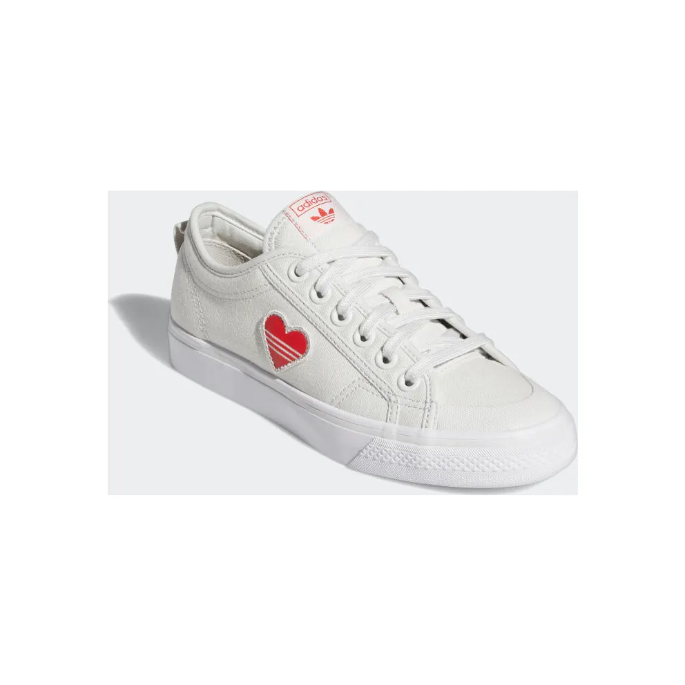 adidas Nizza Trefoil Crystal White / Red / Cloud White (H02542)