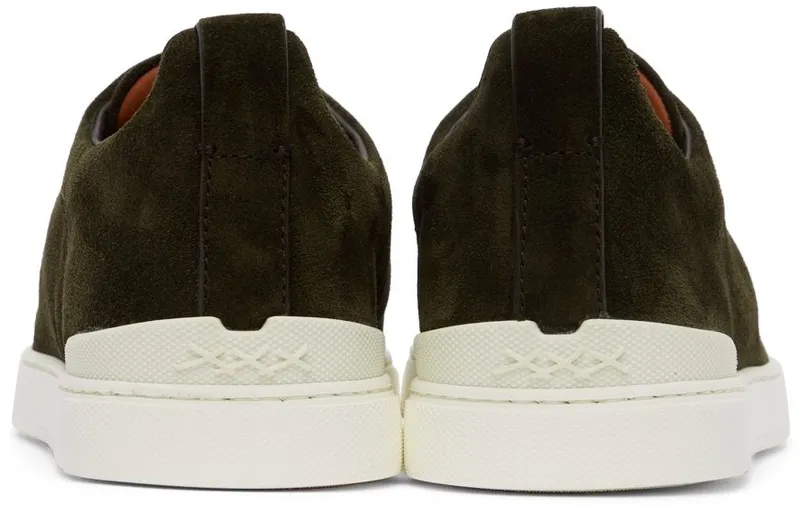 Ermenegildo Zegna Grey Suede Triple Stitch Sneakers (LHSOY-A4667X)