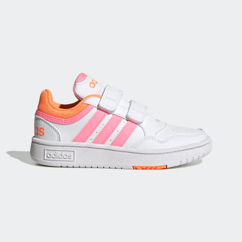 Adidas Hoops Lifestyle Basketball Hook-and-Loop Cloud White / Beam Pink / Screaming Orange (H03862)