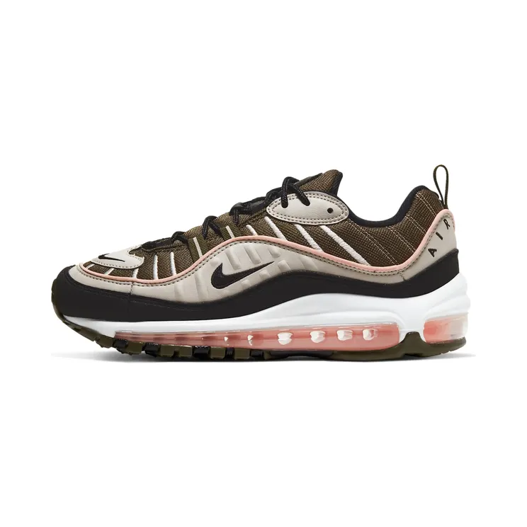 Nike Air Max 98 “Cargo Khaki / Desert Sand / Bleached Coral / Black” (AH6799-301)
