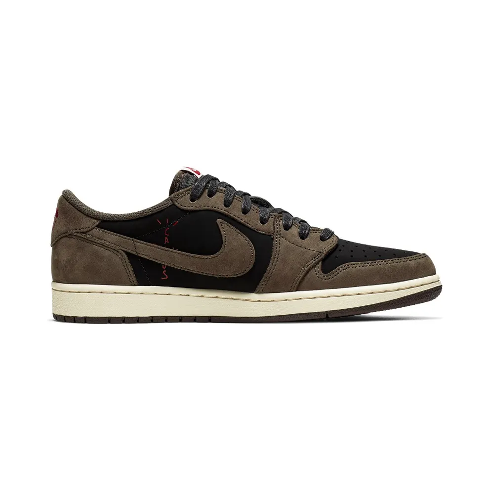 Jordan 1 Retro Low OG SP Travis Scott Black/Dark Mocha-University Red-Sail (CQ4277-001)